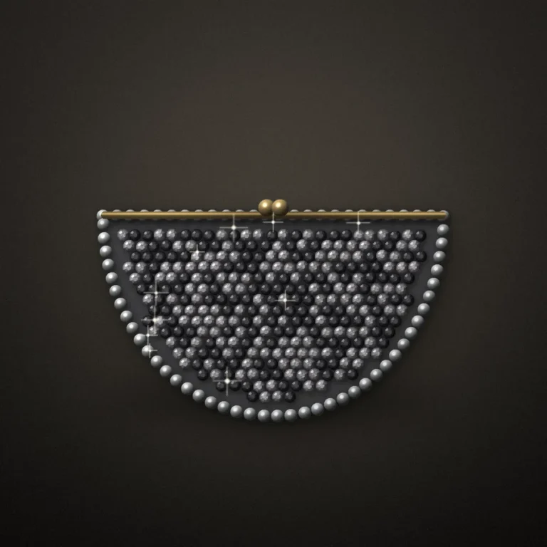 Black crystal evening bag